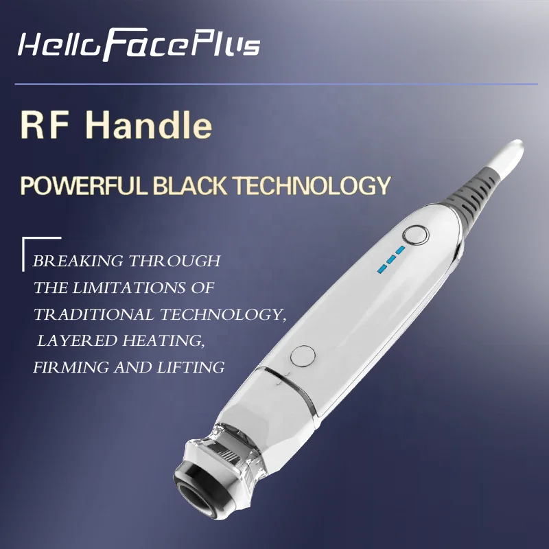 Newest face skin tightening no needle meso injector mesotherapy gun 2 in 1 with RF handle Hello face plus