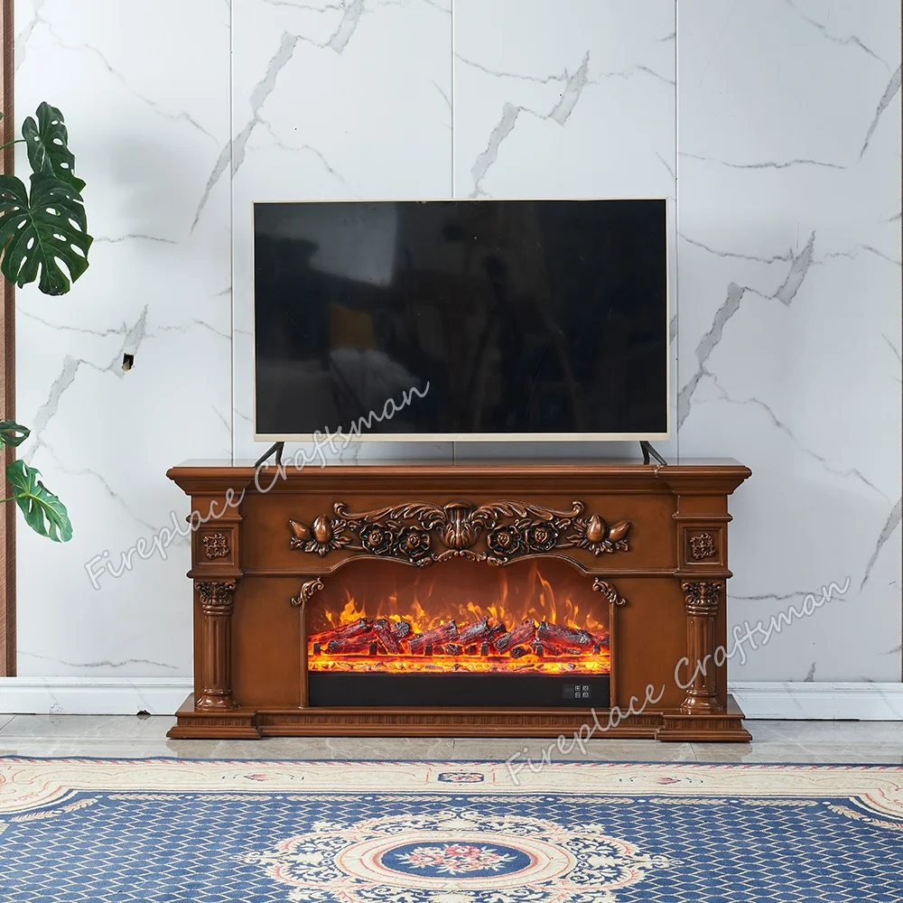 Living room tv stand electric fireplace electrical appliance indoor 2000w artificial master flame electric fireplace tv stand