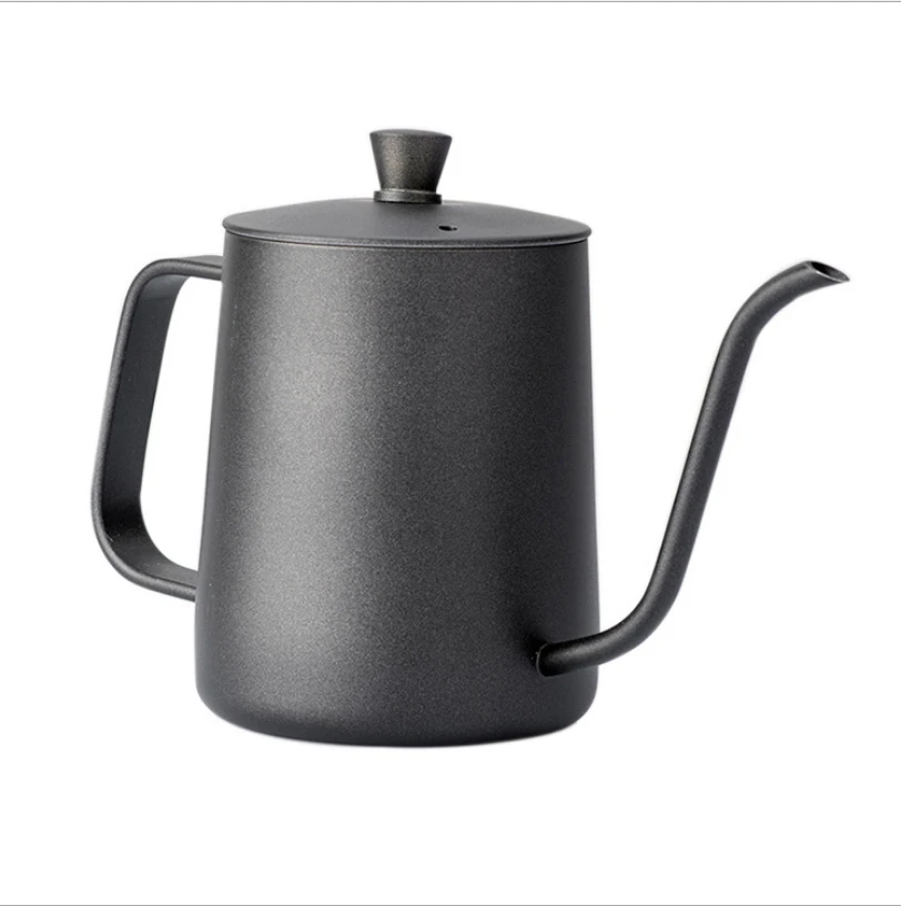black color long mouth  stainless steel water pitcher for milk frothing pitcher