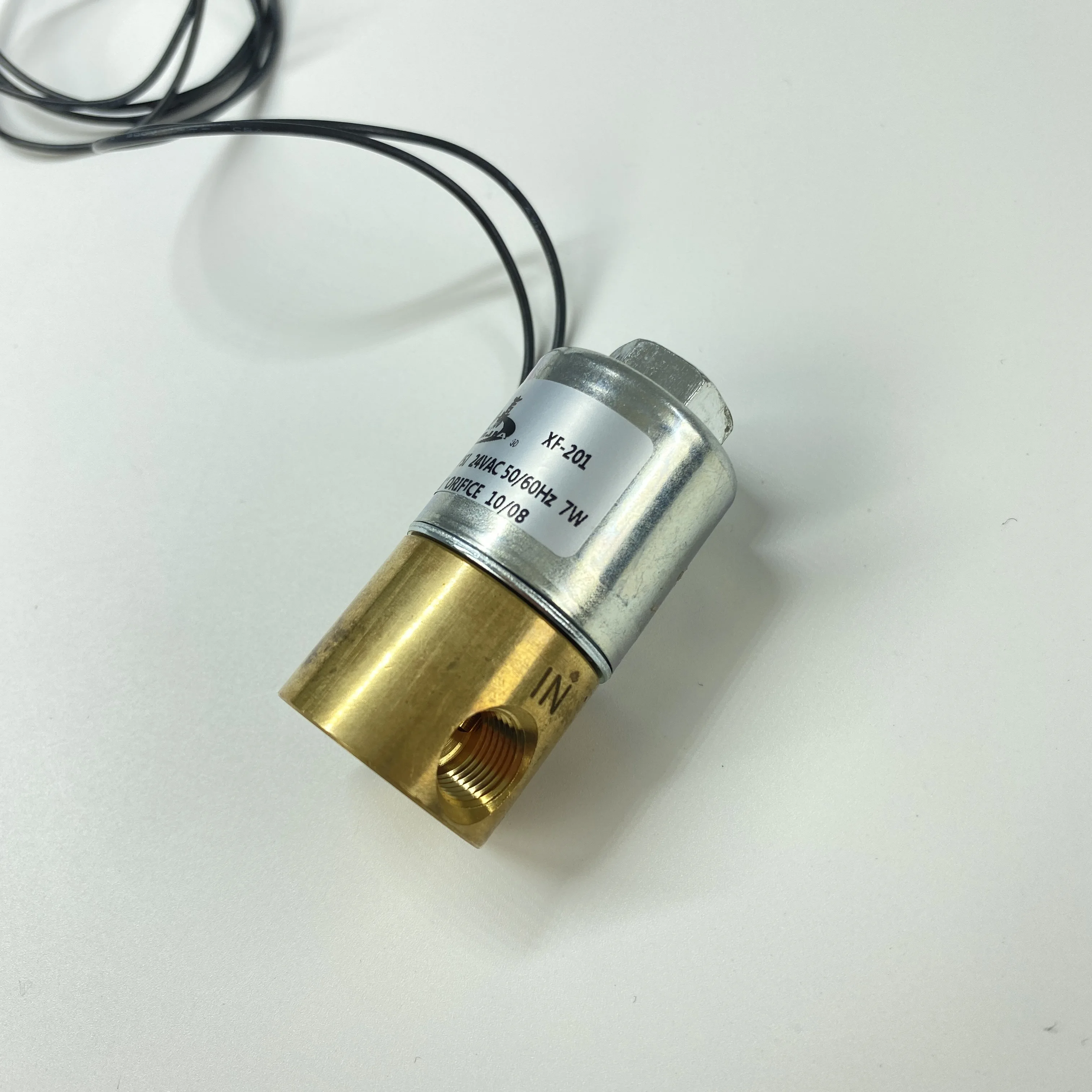 1/8 NPT 2 way нормально закрытый увлажнитель водные магистрали из желтой меди с электромагнитный клапан 24v