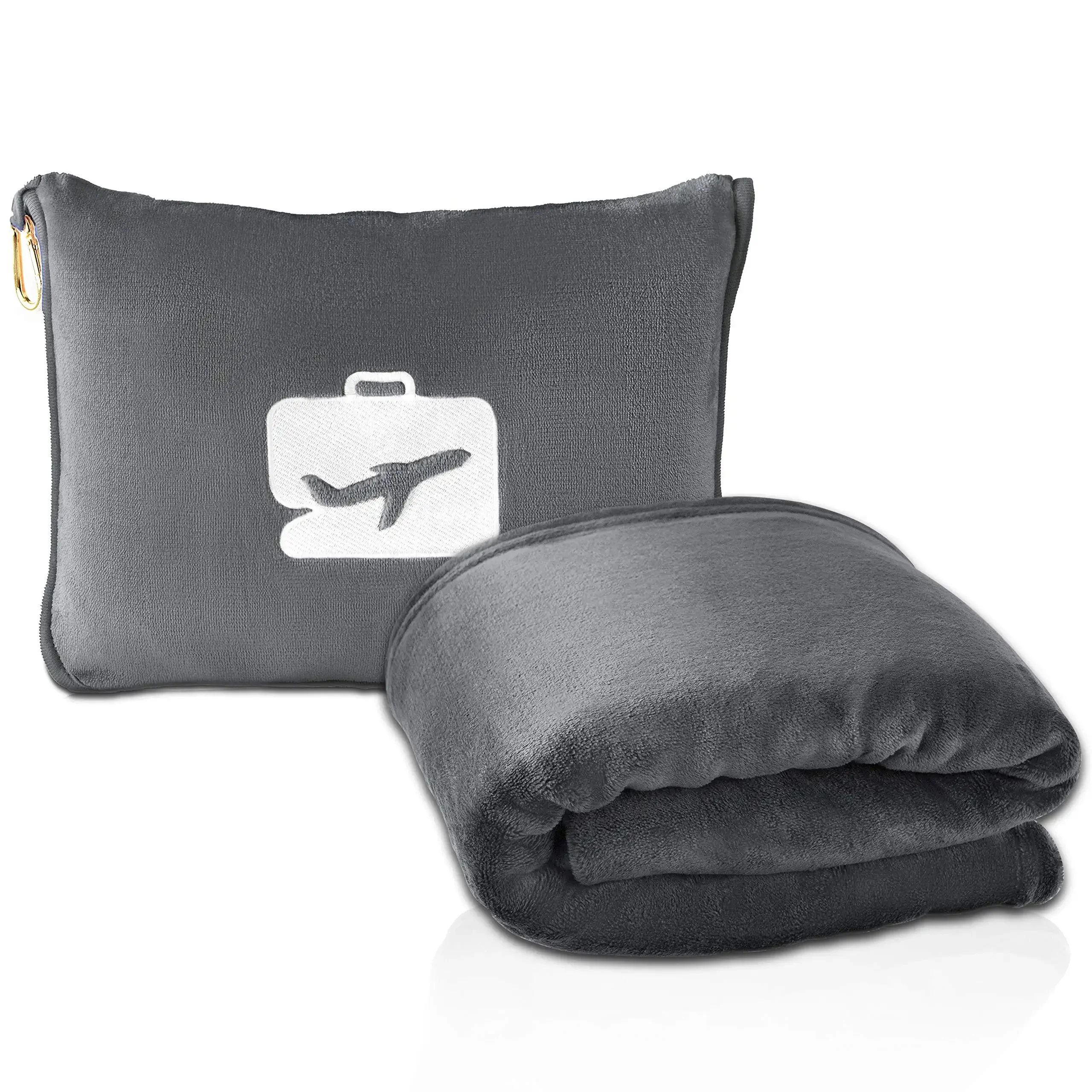 2024Polyester Polar Fleece Pillow Blanket 2 In 1 Blanket And Pillow Set Throw Pillow And Wool Blanket