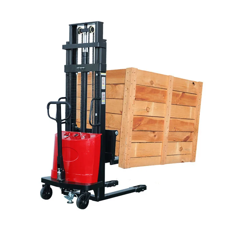 Factory Sales Semi Electric Pallet Stacker Self loading Stacker
