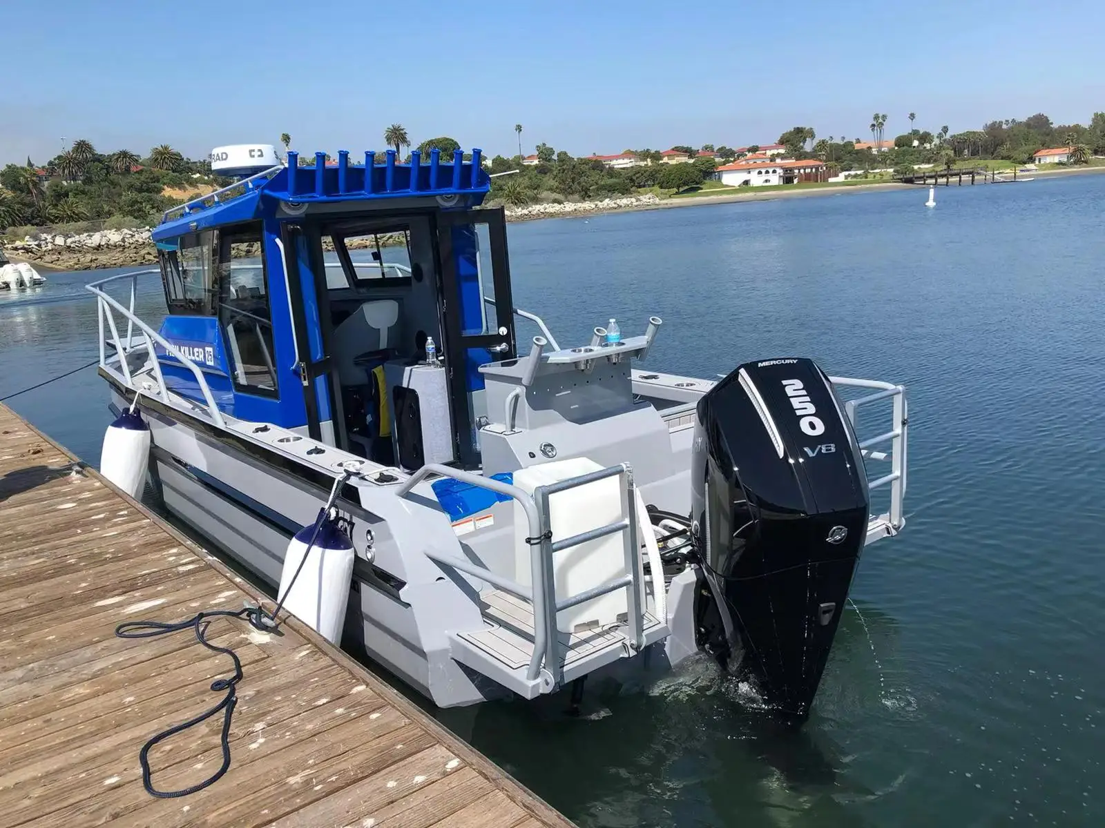 Gospel boat 25ft 7.5m high speed aluminum cabin fishing boat with motor for sale in Australia