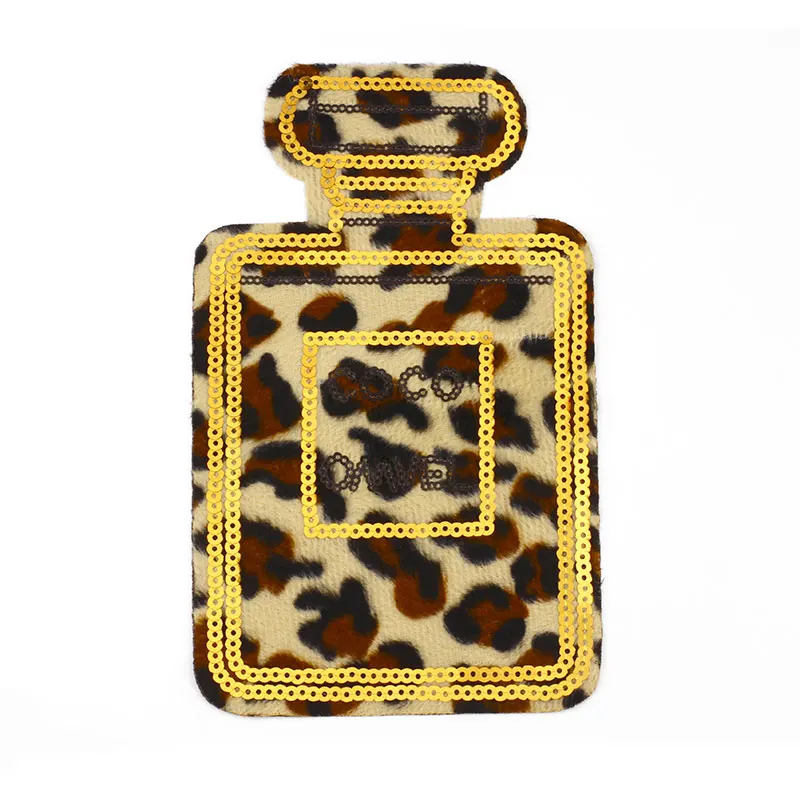 Custom Love Heart Letter Crown Golden Sequin Embroidery Applique Patch For Clothes