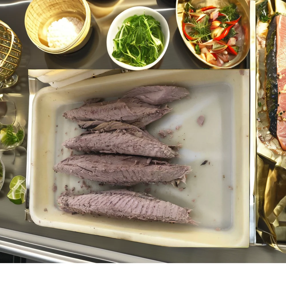 Frozen Skinless Boneless Yellowfin Tuna Loin 7.5kg Pacific Indian Ocean Vacuum Pack Box Fresh Canned Style