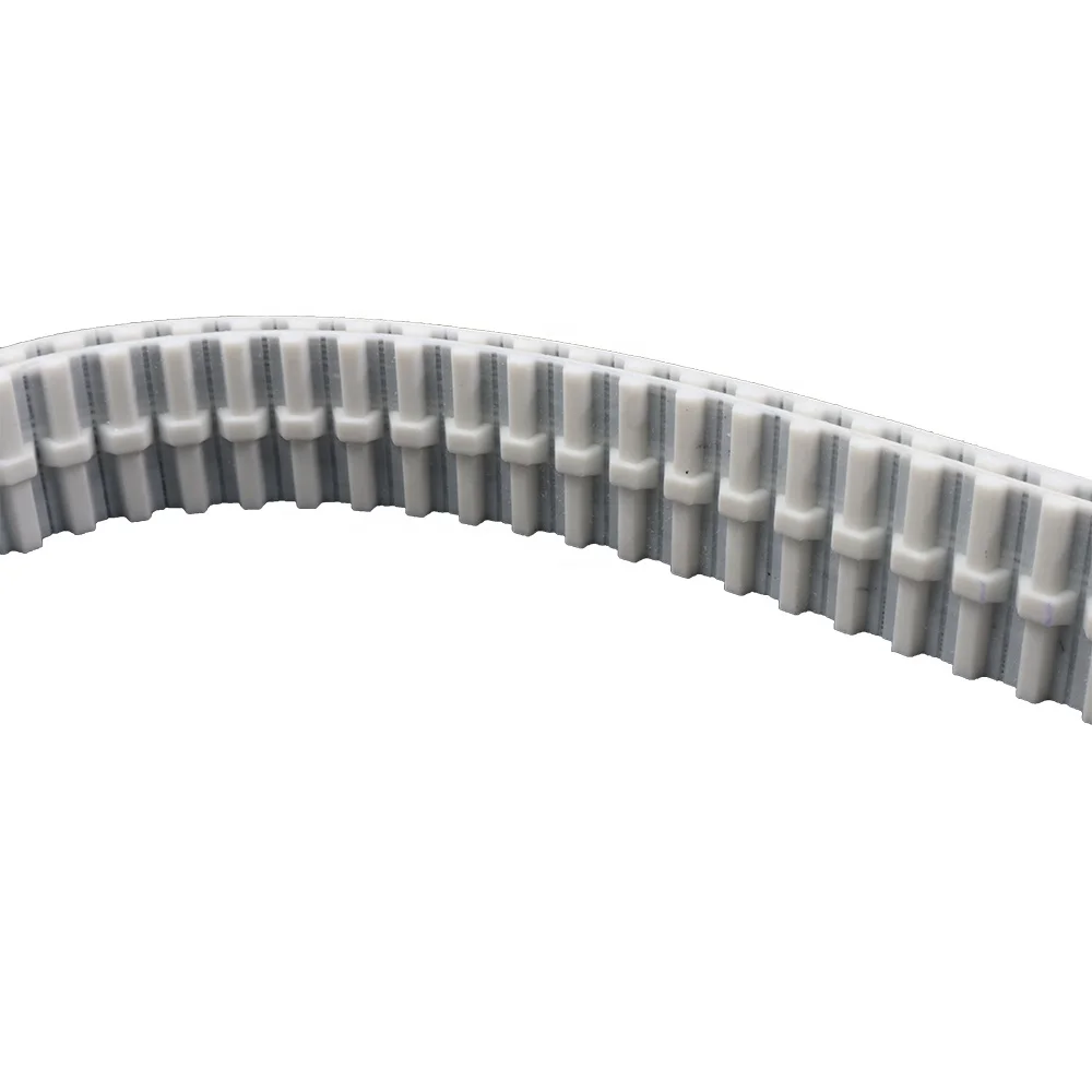 White Color Double Edger Bottom PU Timing Belt
