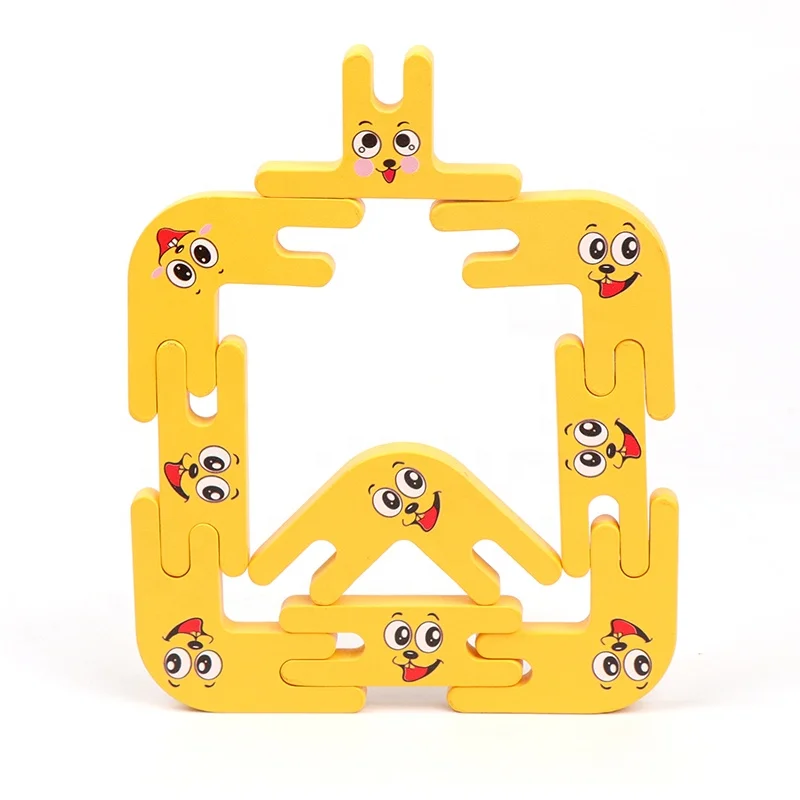 Colorful Wooden Puzzle Smiling Face Magic Ball Brain Teasers Games Toy Intelligence Game Sphere Puzzles For Kids