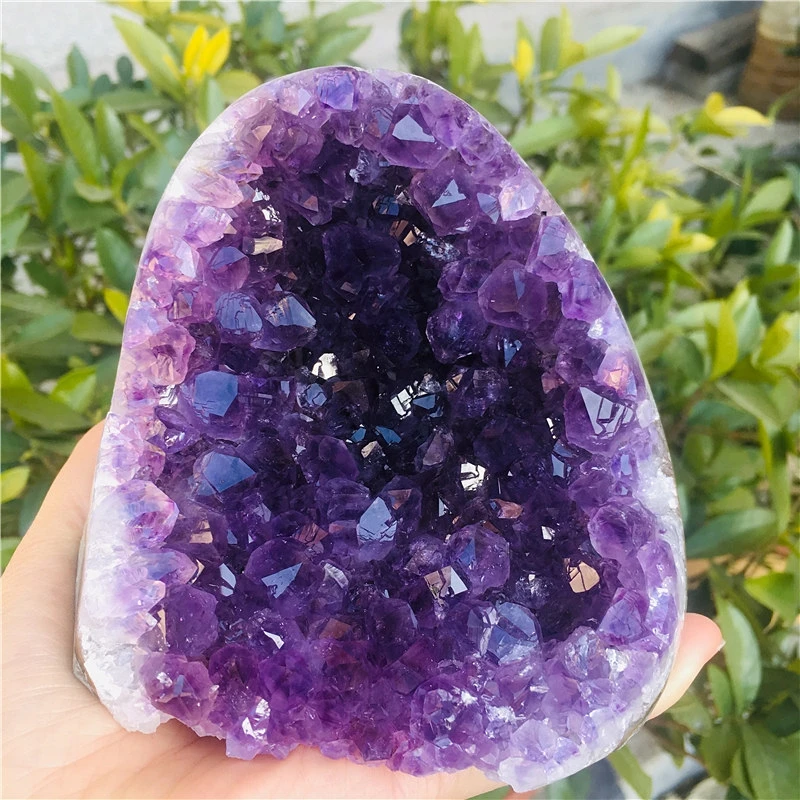 Natural stone amethyst geode Cave Quartz Crystal cathedral Healing Geode Cluster for decorations