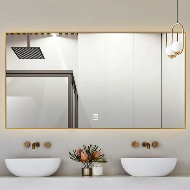 Factory Best Selling Wall 15w aluminum pc led modern bathroom mirror light Led Shower Mirror For Bath Home Decoration