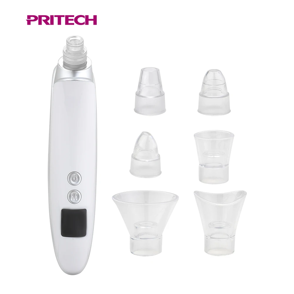 PRITECH 2020 usb rechargeable portable facial electric blackhead cleaner pore vacuum blackhead remover