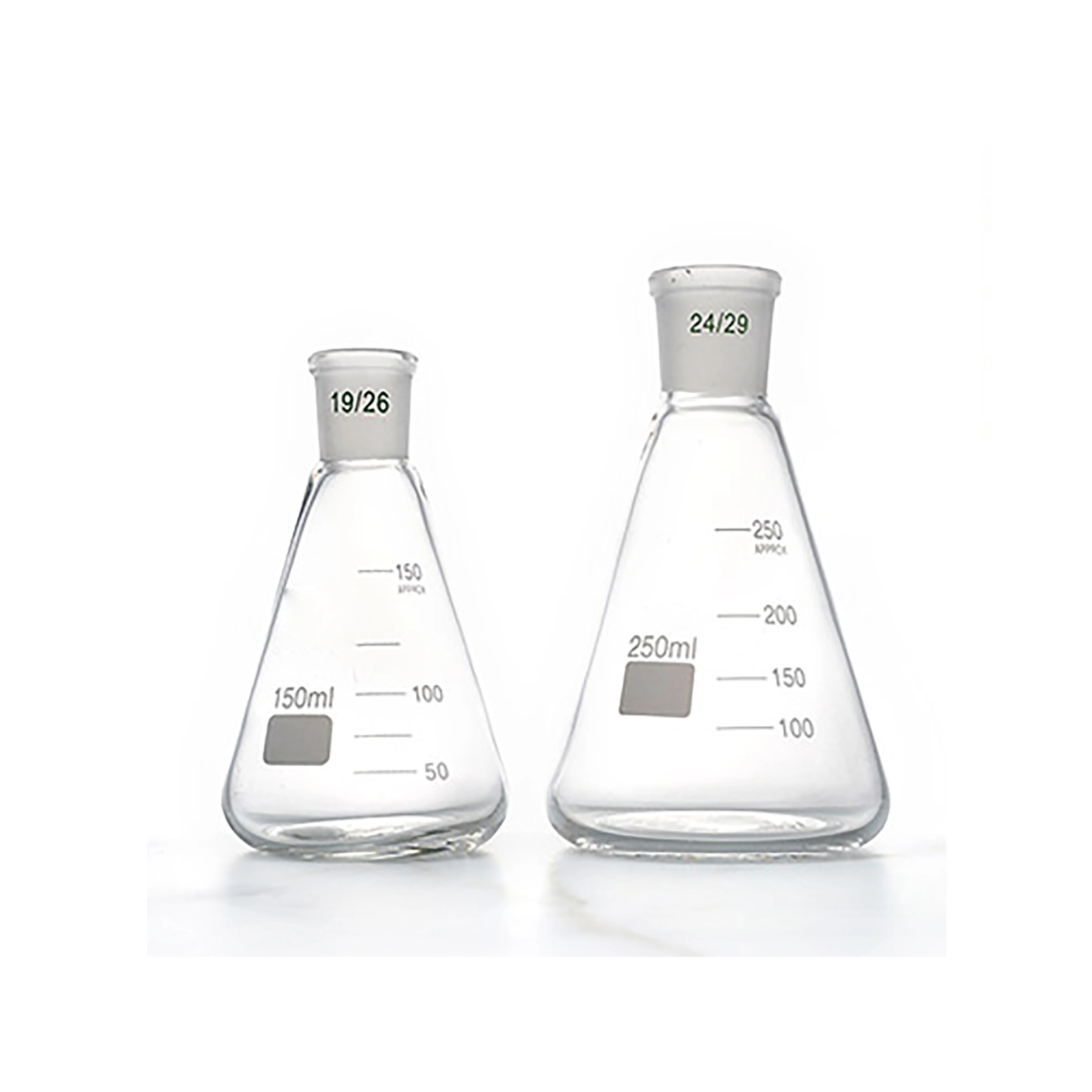 OEM erlenmeyer стеклянная бутылка коническая колба с прозрачной шкалой для лаборатории