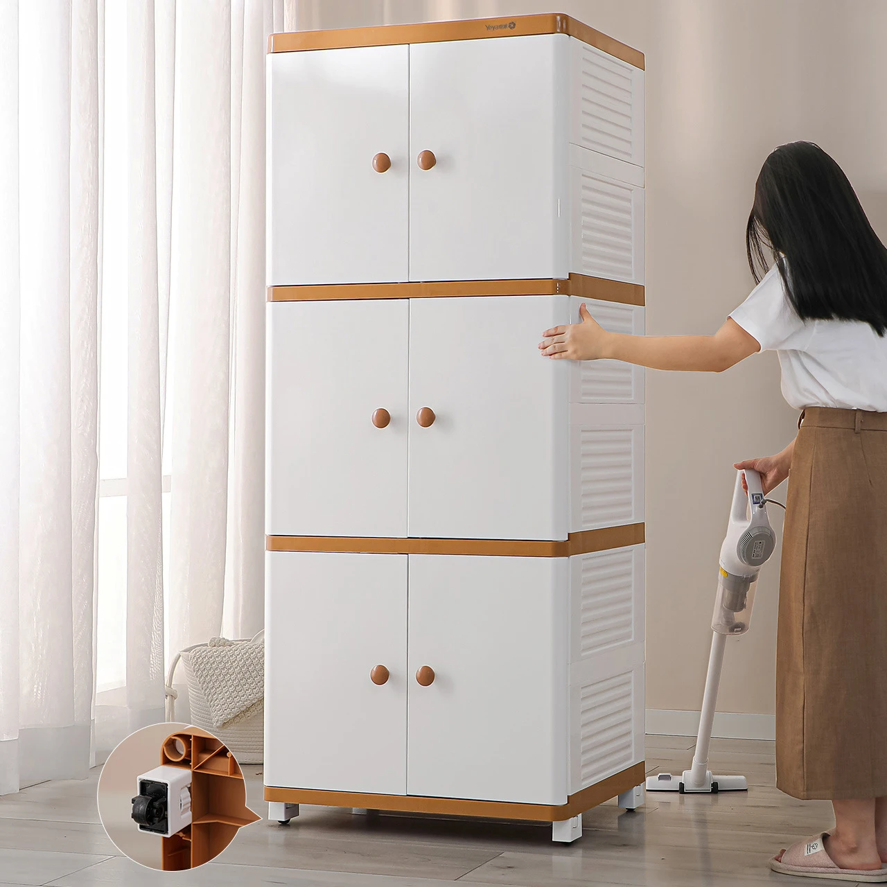 Haixing hot sale household storage container organizer room cabinet drawer plastic storage cabinets