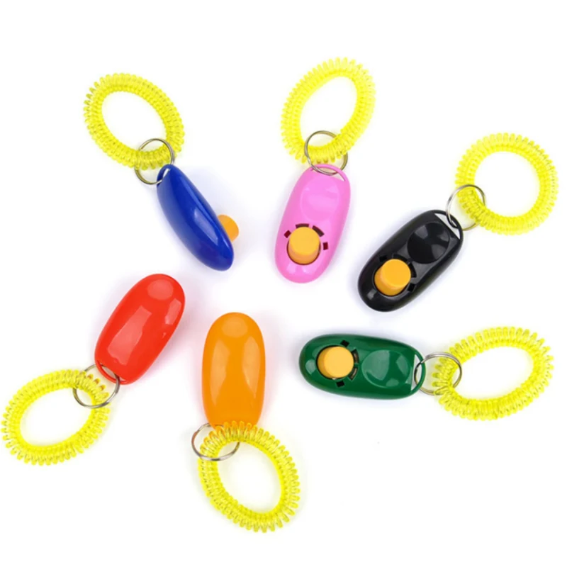 Manufacturer Wholesale Multi-Colors Sound Stop Barking Training Whistle Round Dog Clicker