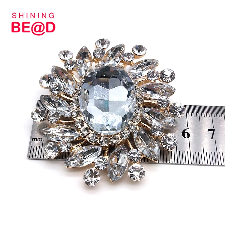 Western Style Fashion Retro Bauhinia Flower Alloy Colorful Glass Crystal Rhinestone Brooch For Women Suit Jewelry Accessories