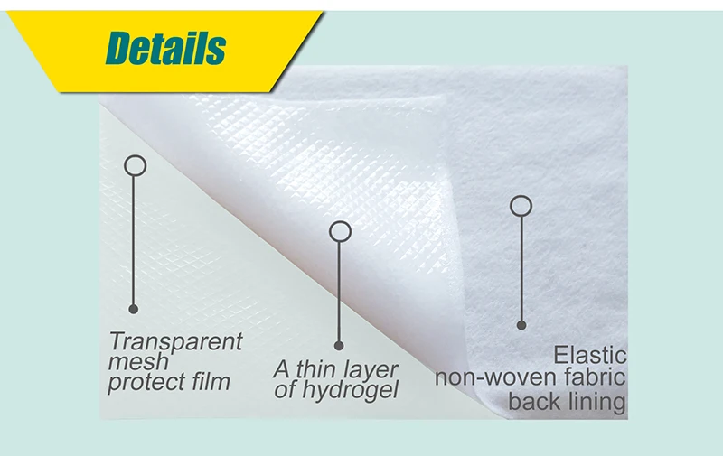 Healthcare Supply Free Sample Disposable Cold Compress Pain Relief Gel Patch for sports strain to reduce swelling and pain