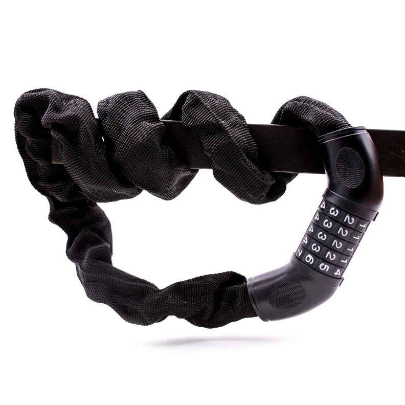 WG0006 Combination Number Outdoor 5-digit Bicycle Accessories Anti-Theft Motorcycle Bike Chain Security Lock