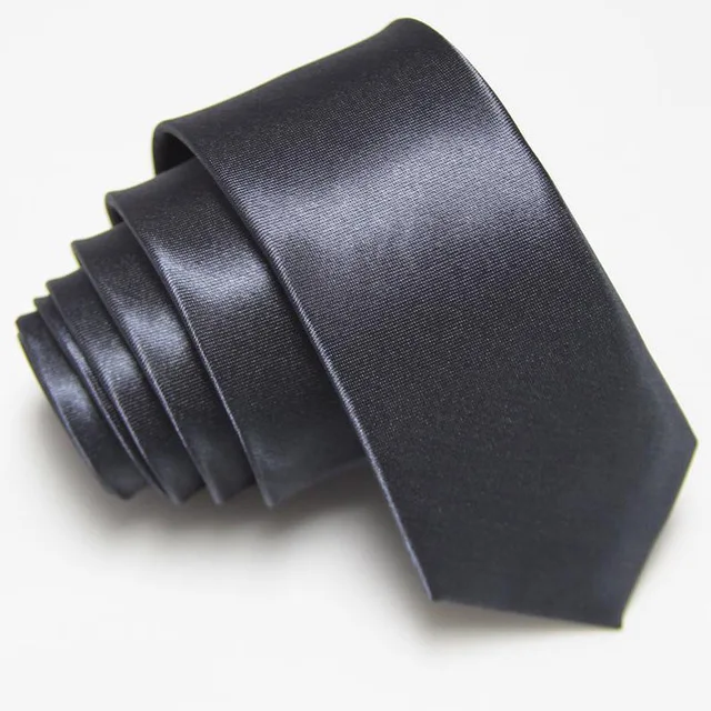 Tie for Men Solid Color Necktie Polyester Narrow Cravat 5cm width 35 colors Royal Blue Gold Party Formal Ties