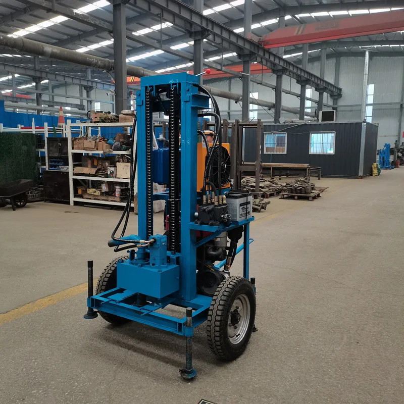 TIEJIA 50-100m Free Shipping Rotary Drilling Rig for Water Well New Home Use with Pump and Motor Core Components Core