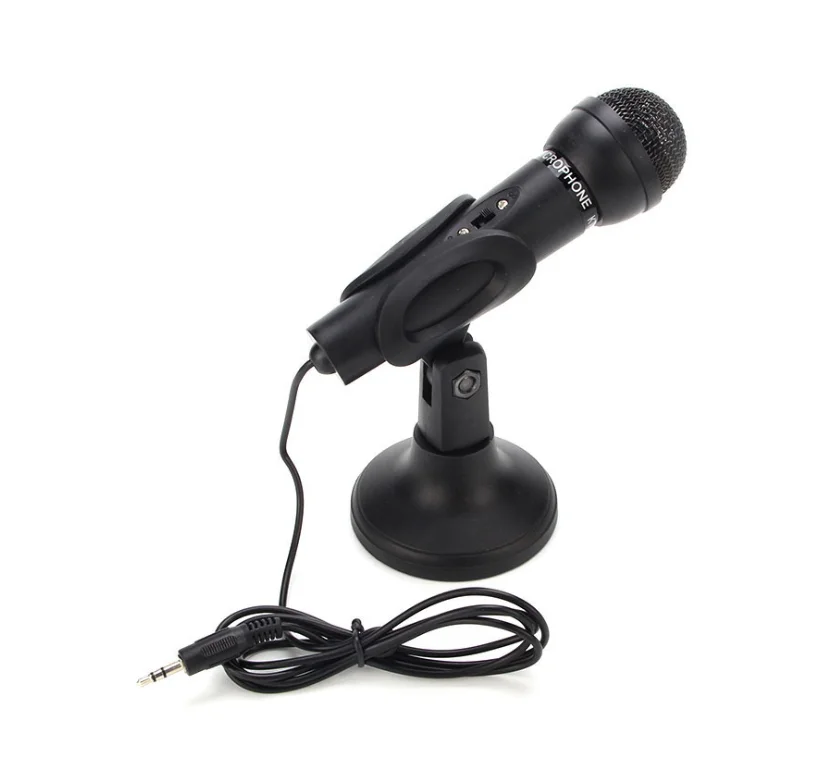 Portable microphone Wired 3.5mm condenser microphone for Stereo Audio PC laptop foldable microphone