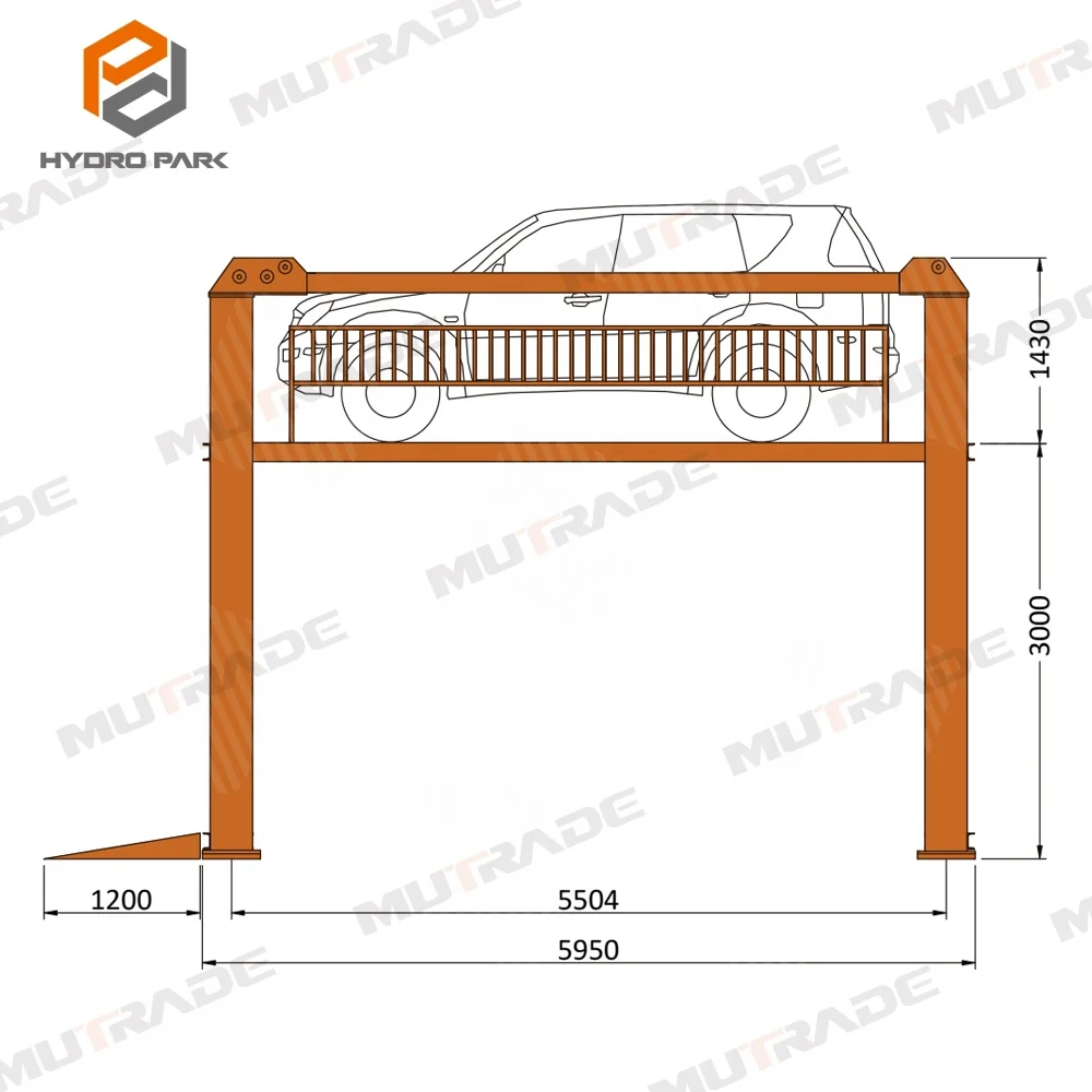 4 Post Hydraulic Car Lifting Platform Garage Lift car Elevator