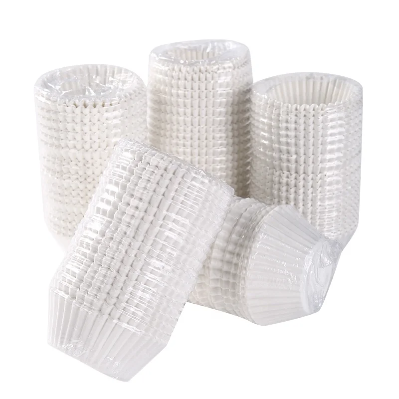 
500pcs white plain cupcake liners Amazon hot selling paper baking cups factory wholesale cheap price 