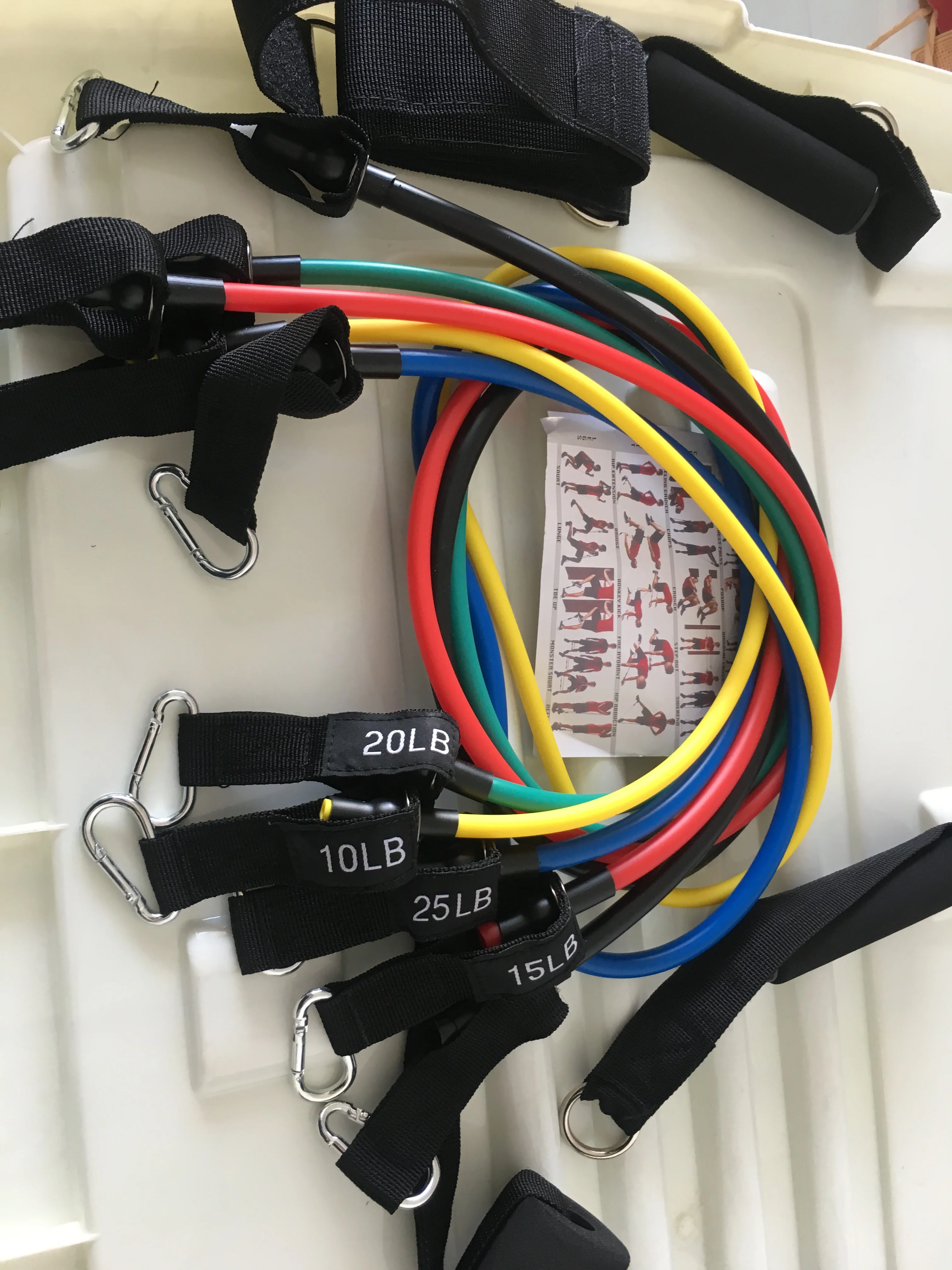 11 pcs Fitness Resistance Bands Set Pull Rope Set for Fitness Strength Training