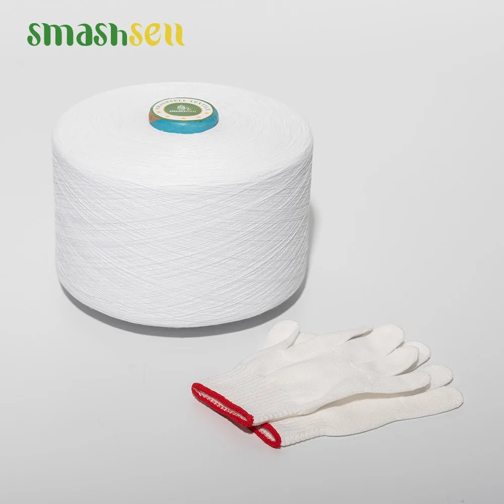 China Crotchet Recycled Yarn Importers 35/65% 402 Cotton Polyester Yarn Knitting and Weaving TC or CVC Yarn for Socks Gloves