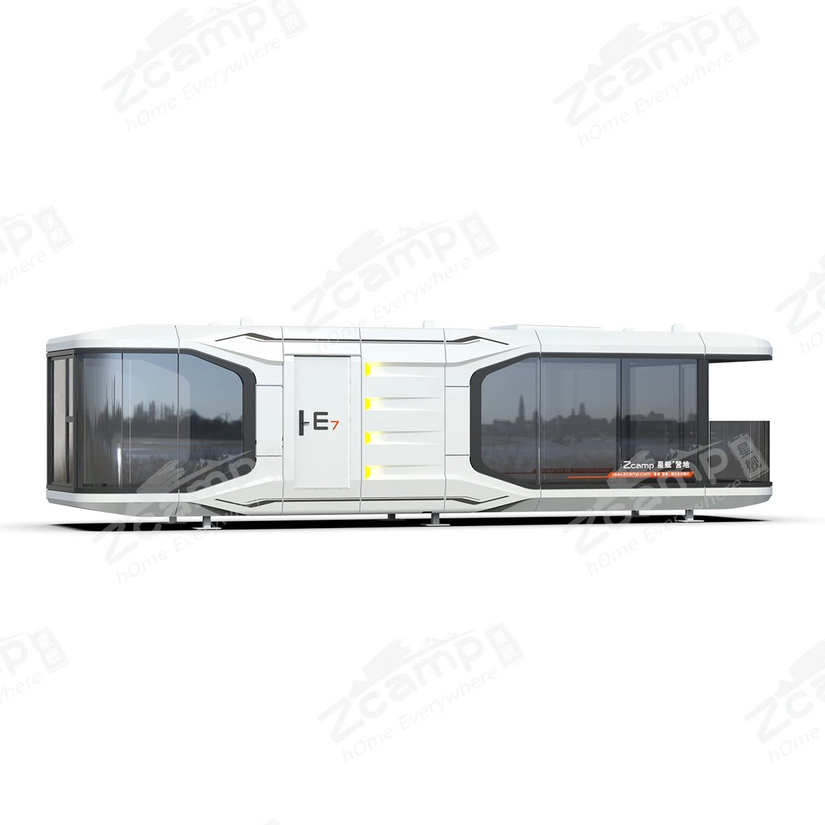 Alpicool E7 Mobile Home Manufacturer Factory Supply ECO Friendly Waterproof Double Wide Mobile House Capsule Home for Sale