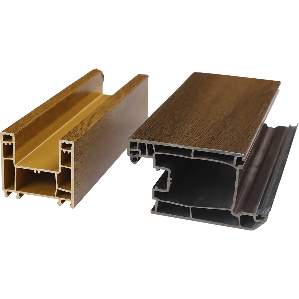 upvc door profile manufacturers asa co-extrusion upvc profile laminated