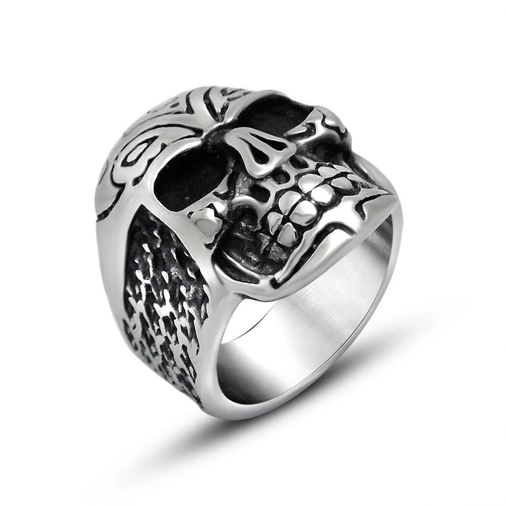 Retro Skull Titanium Steel Ring Trendy Man Thumbs Exaggerated Ring