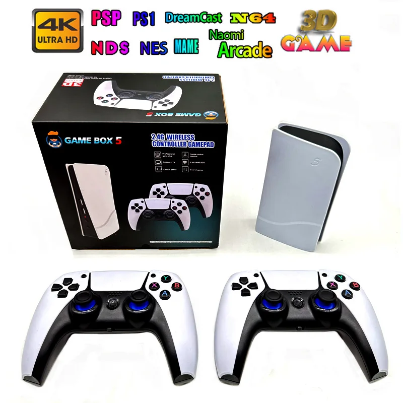 P5PLUS Wireless 2.4G HD Arcade PSP Home 4K TV Mini Game Console PS5 Handle Ares Game
