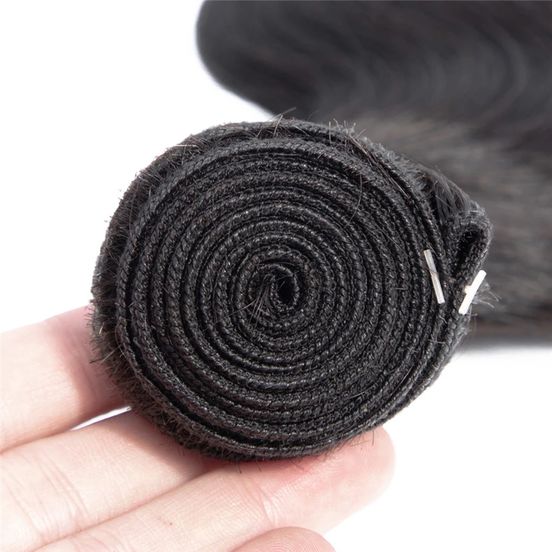 Cheap factory price wholesale price double drawn hair bundles body wave bundles with closure to match Malaysian human hair