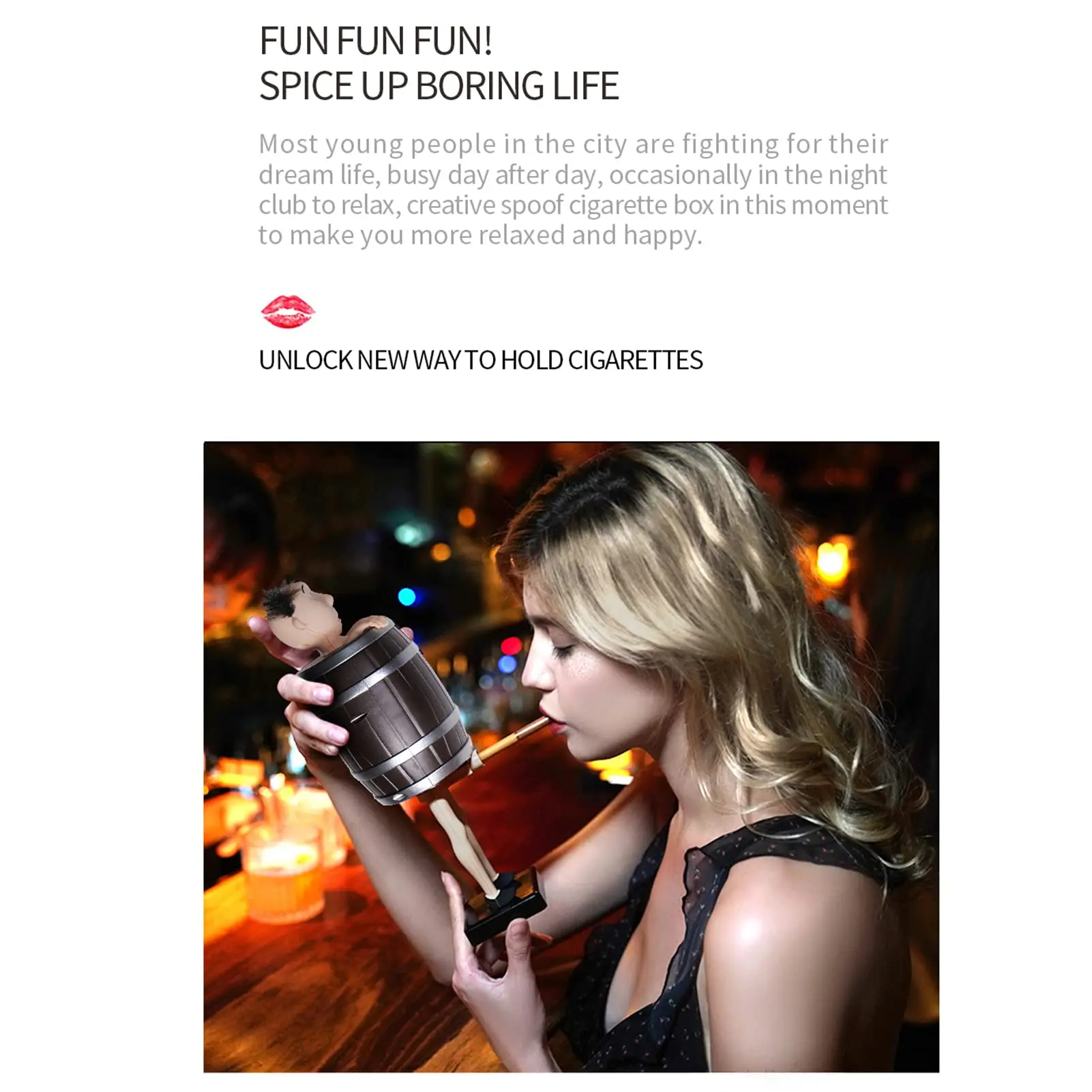 Fancy Cigarette Case Creative Spoof Sigrate Box Funny Cigarette Holder