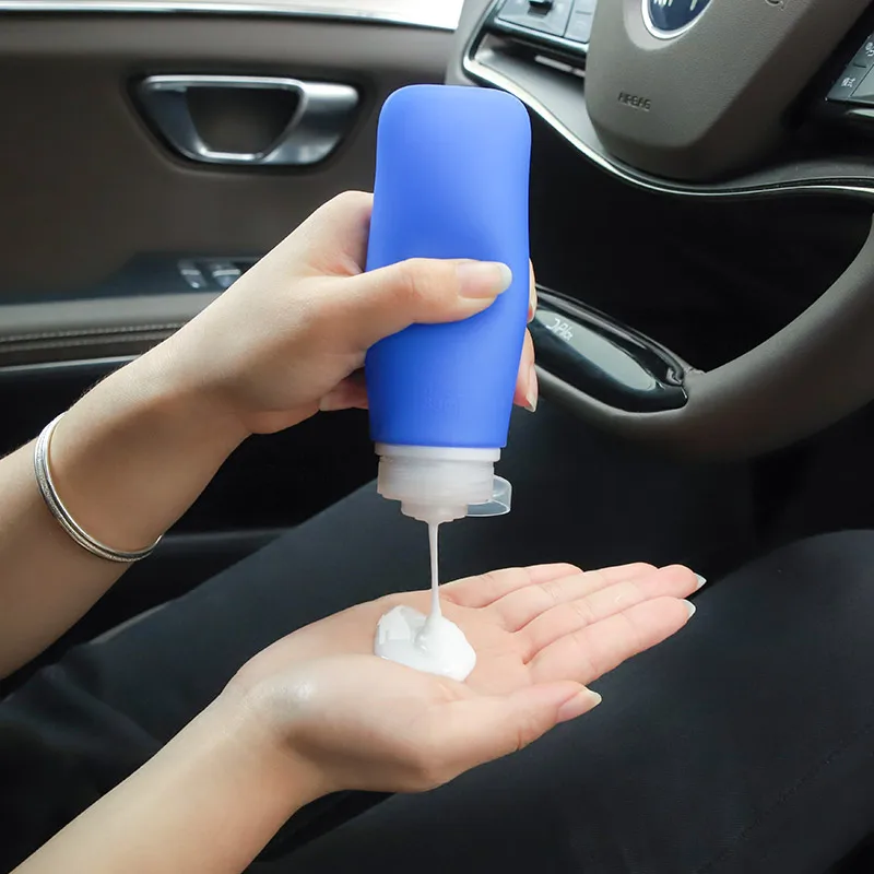 Gift Empty Lotion Travel Bottle Brown Cosmetic Refillable Travel Size Bottles Kit With Keychain