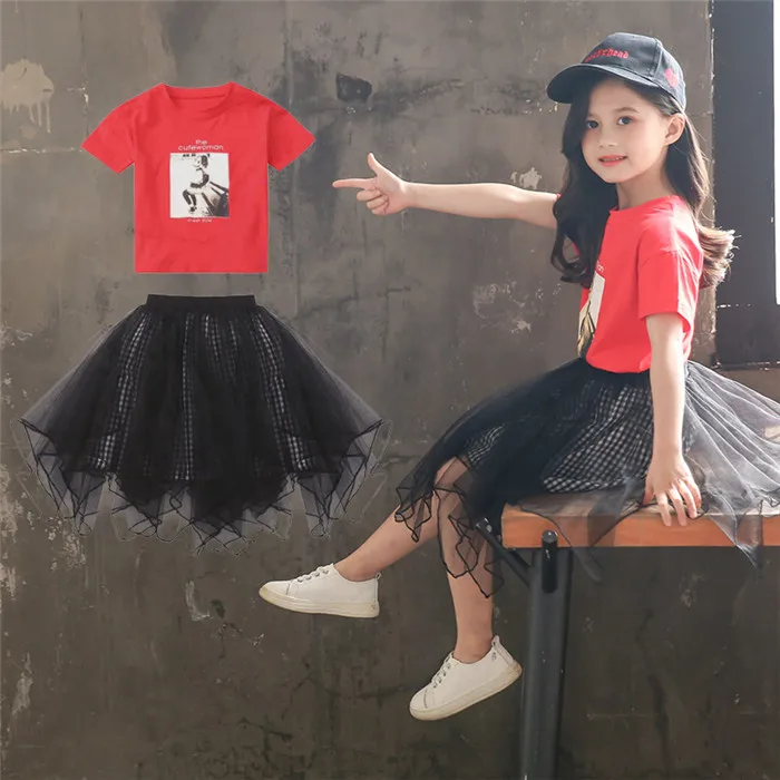 Girl Image Casual O-Neck Short Sleeve Pullover Elastic Waist Loose Kids Gauze Dresses From China Factory