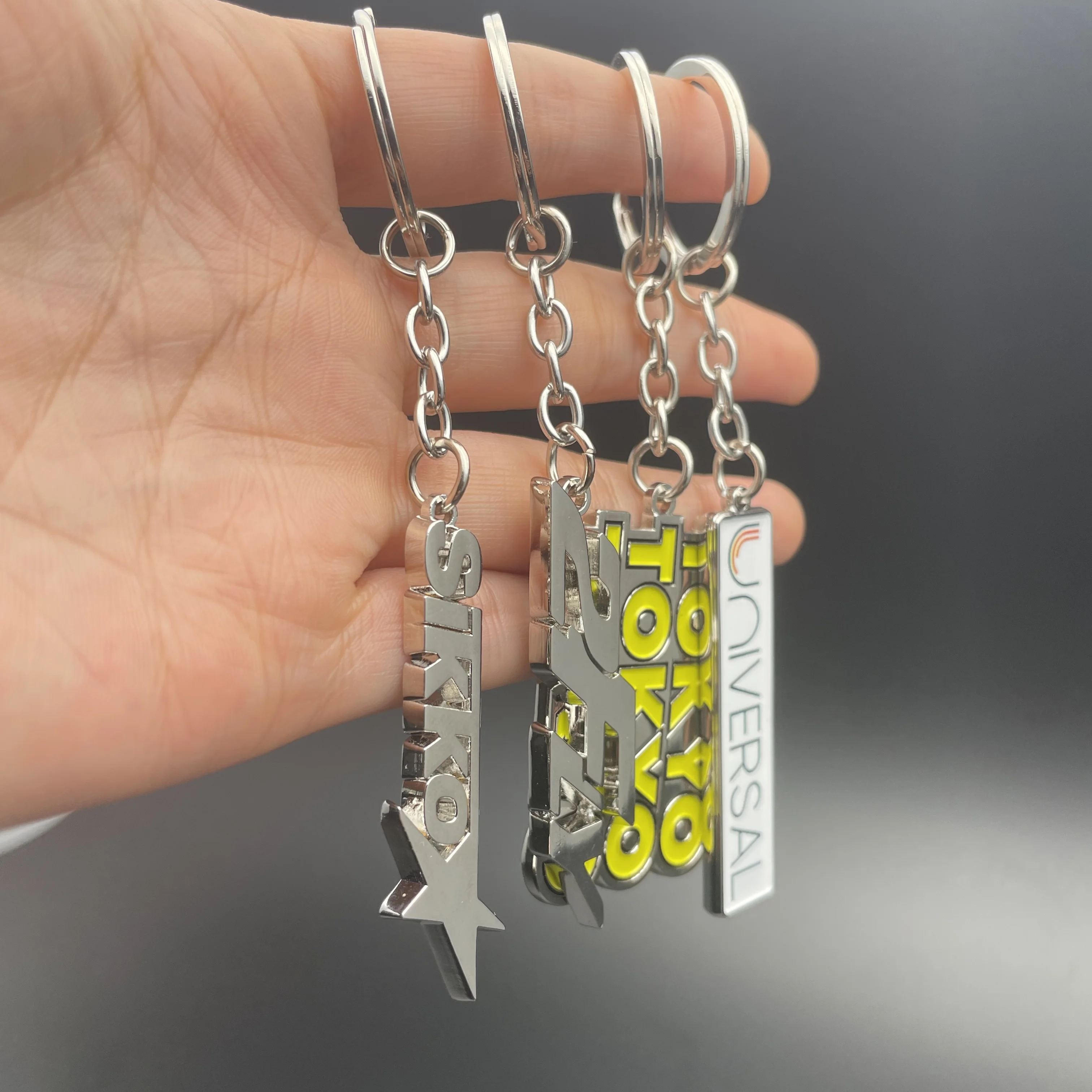 Manufacturers Wholesale Custom Metal Key Chain 2d 3d Company logo Letter Key Chain Custom Enamel Key Chain