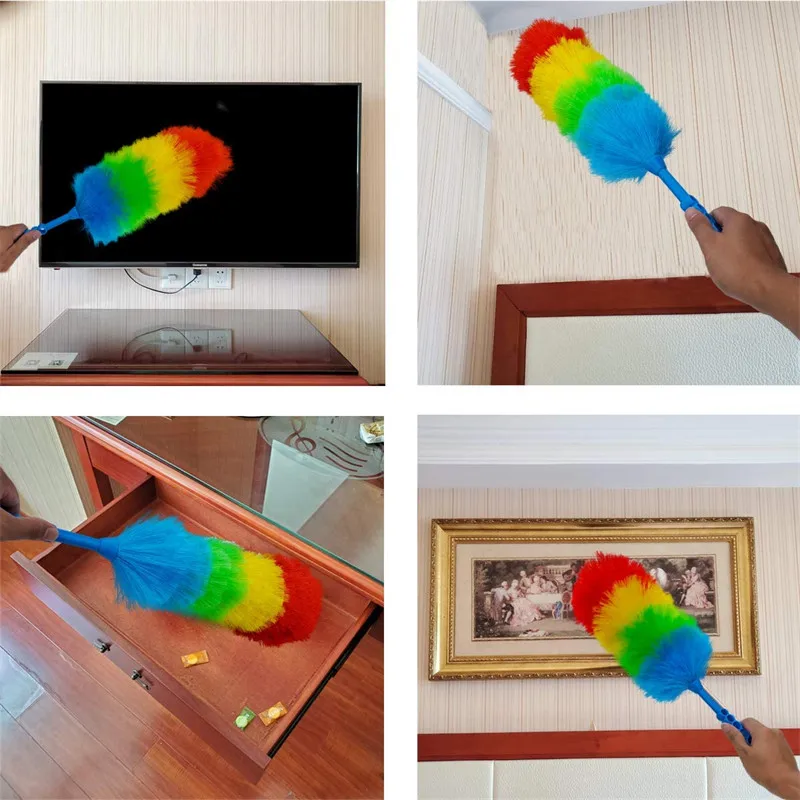 Upgrade 19 inches Static Duster Beandable and Washable - More Fibers Bigger Head Less Loss of Fiber Duster