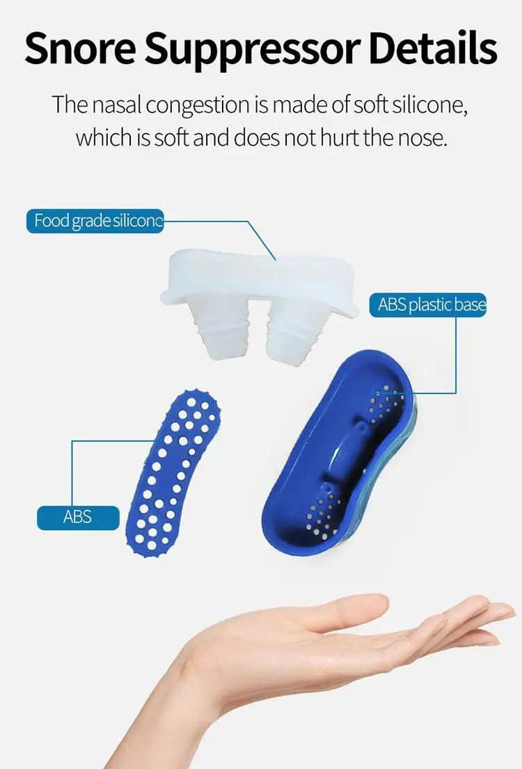 2021 popular Hot sale ABS Silicon Food Grade stop snoring products nasal dilator anti snoring