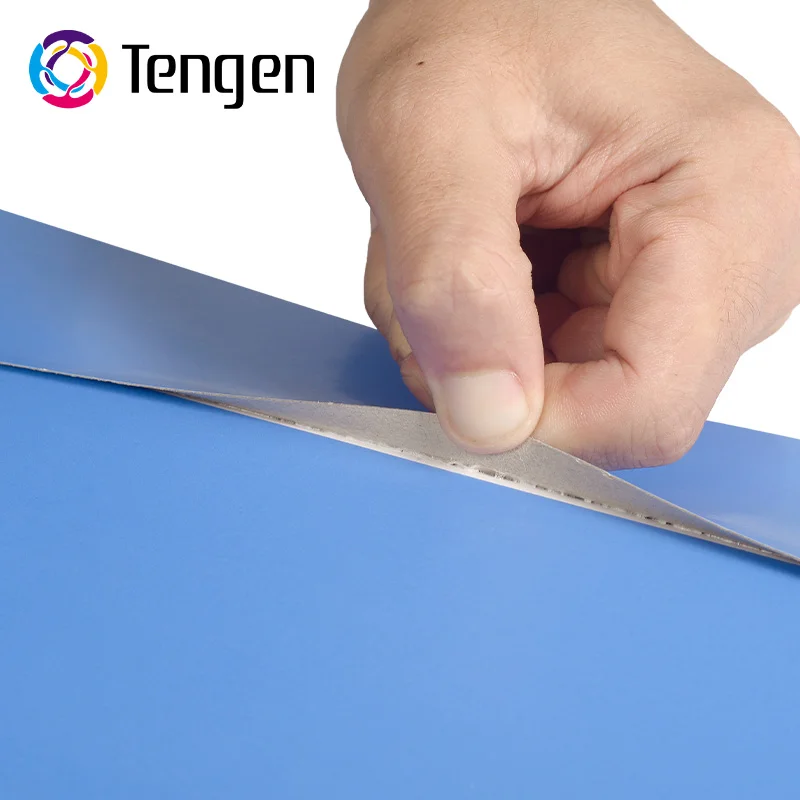Новый продукт Tengen биоразлагаемый светло-голубой жесткий упаковочный конверт для