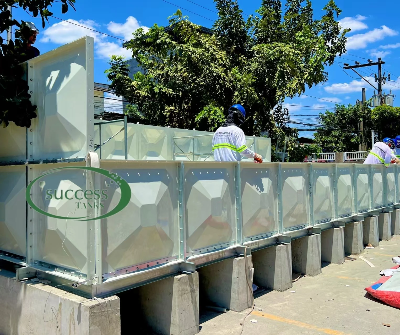 WRAS ISO Certification  popular grp frp water storage tank for drinking/raining/cooling  water