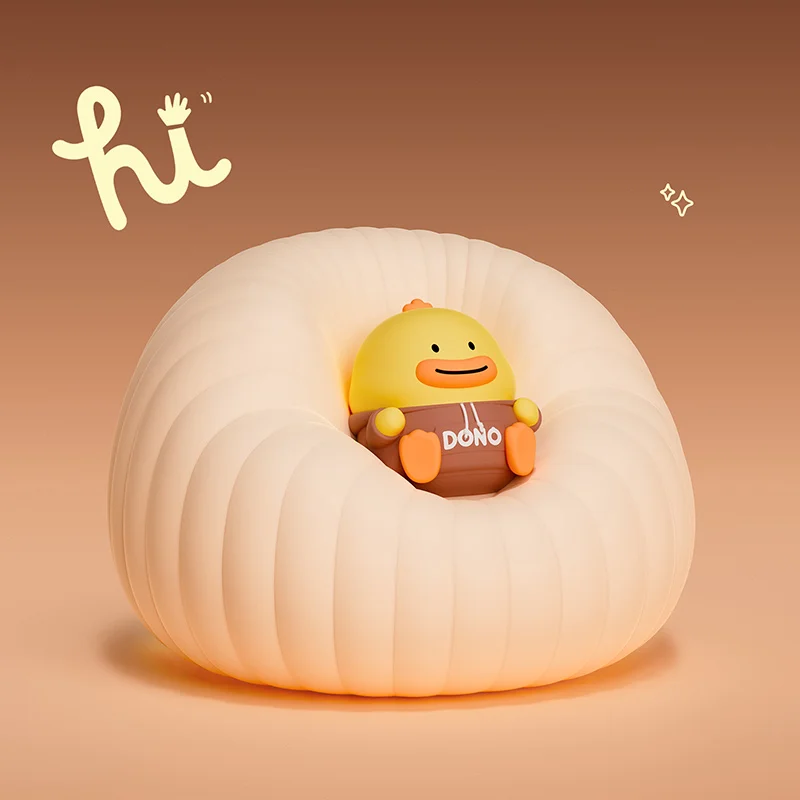 ICARER FAMILY Night Light Duck 1200mAh Smart Cute Rechargeable Silicone Night Light for Kids