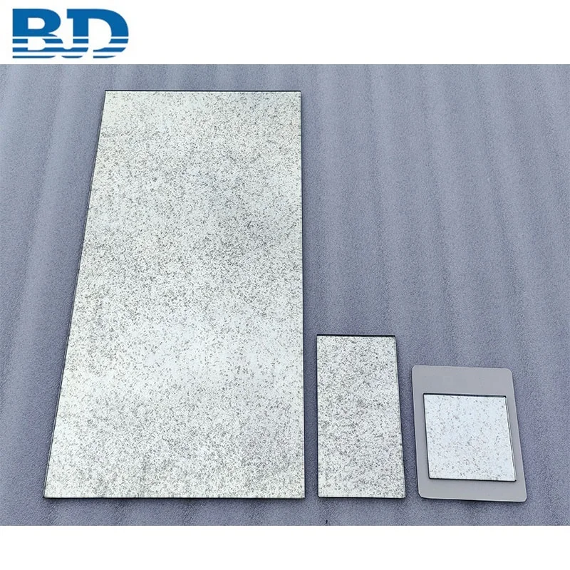 Настенная декоративная прямоугольная стеклянная глянцевая поверхность Экологически чистая антикварная зеркальная