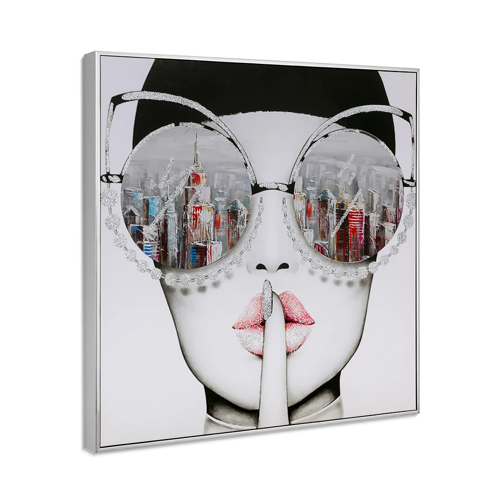 
Fashion wood float square stretched canvas art frame 