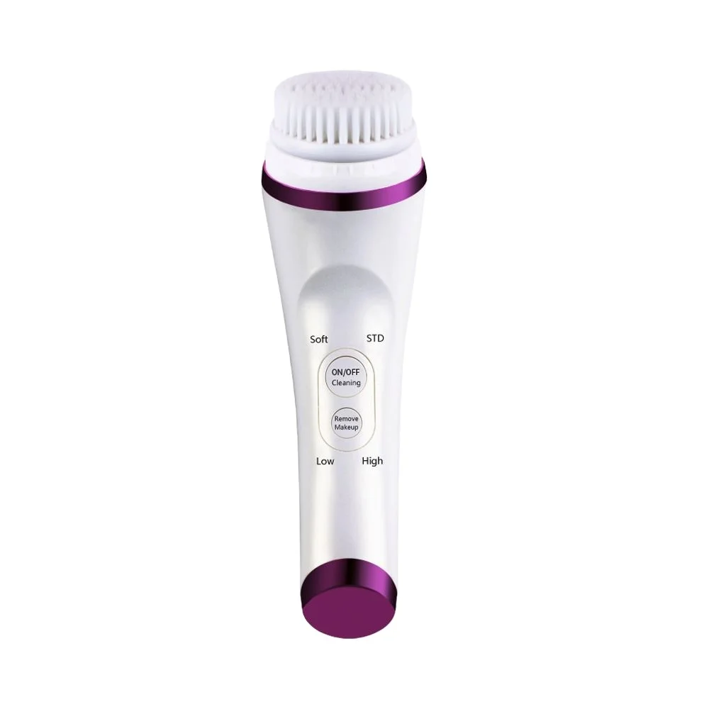Waterproof USB Rechargeable Vibrate Exfoliate Sonic Electric Facial Cleansing Brush Face Silicone Brush and Massager