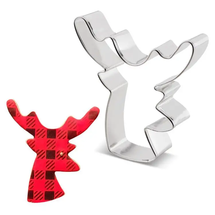 430 Stainless Steel Frog Deer Head Cookie Cutter 2 Cute Deer Cookie Cutter