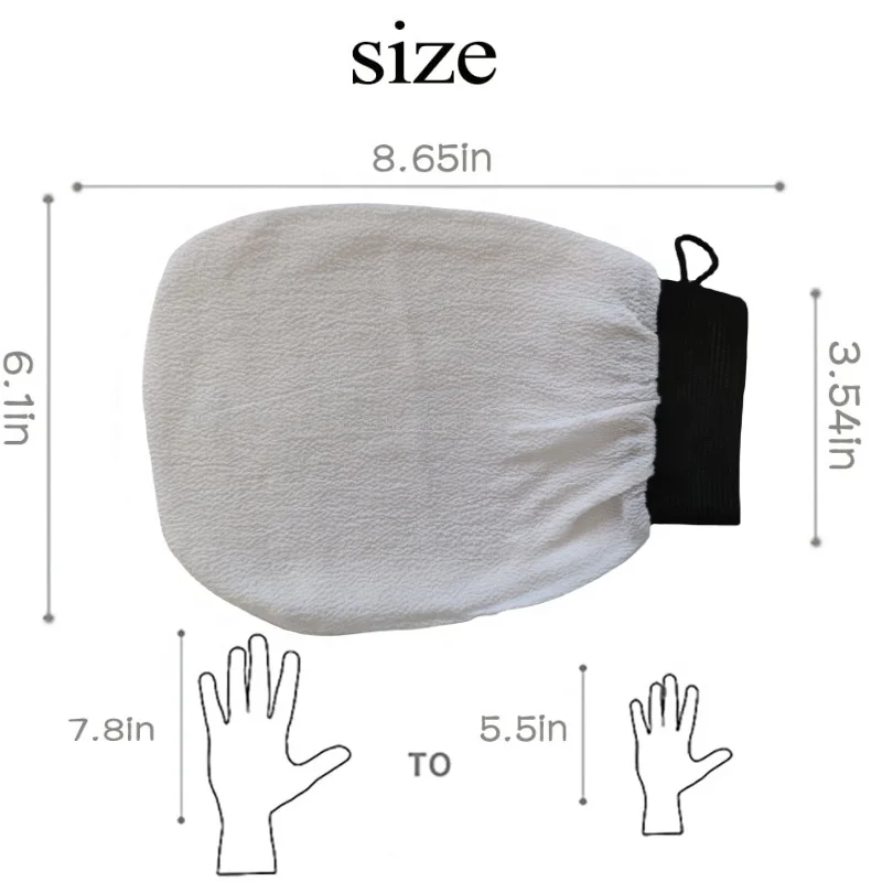 Bathroom Products 150D Single Viscose Scrub Mitt Tan Removal mitt Magic Peeling Mitt For Spray Tan