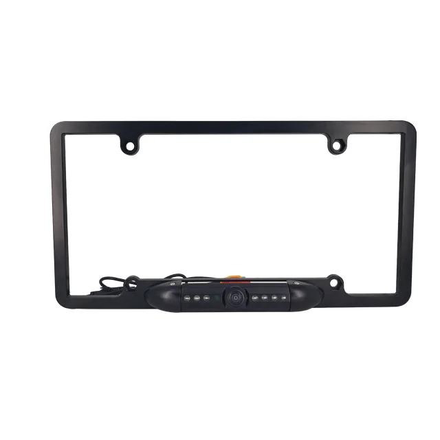 Wide angel Car License Plate Rear View Rearview Camera Frame 8 LED IR night vision USA licence Plate backup camera