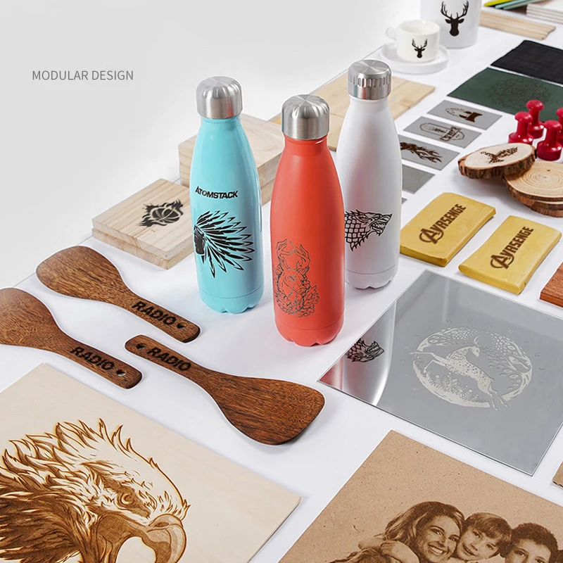 Desktop Carving Laser Engraving Cutting Machine DIY 3D Laser Mini Home Printer Engraver Plastic Acrylic PCB PVC Bamboo Carving