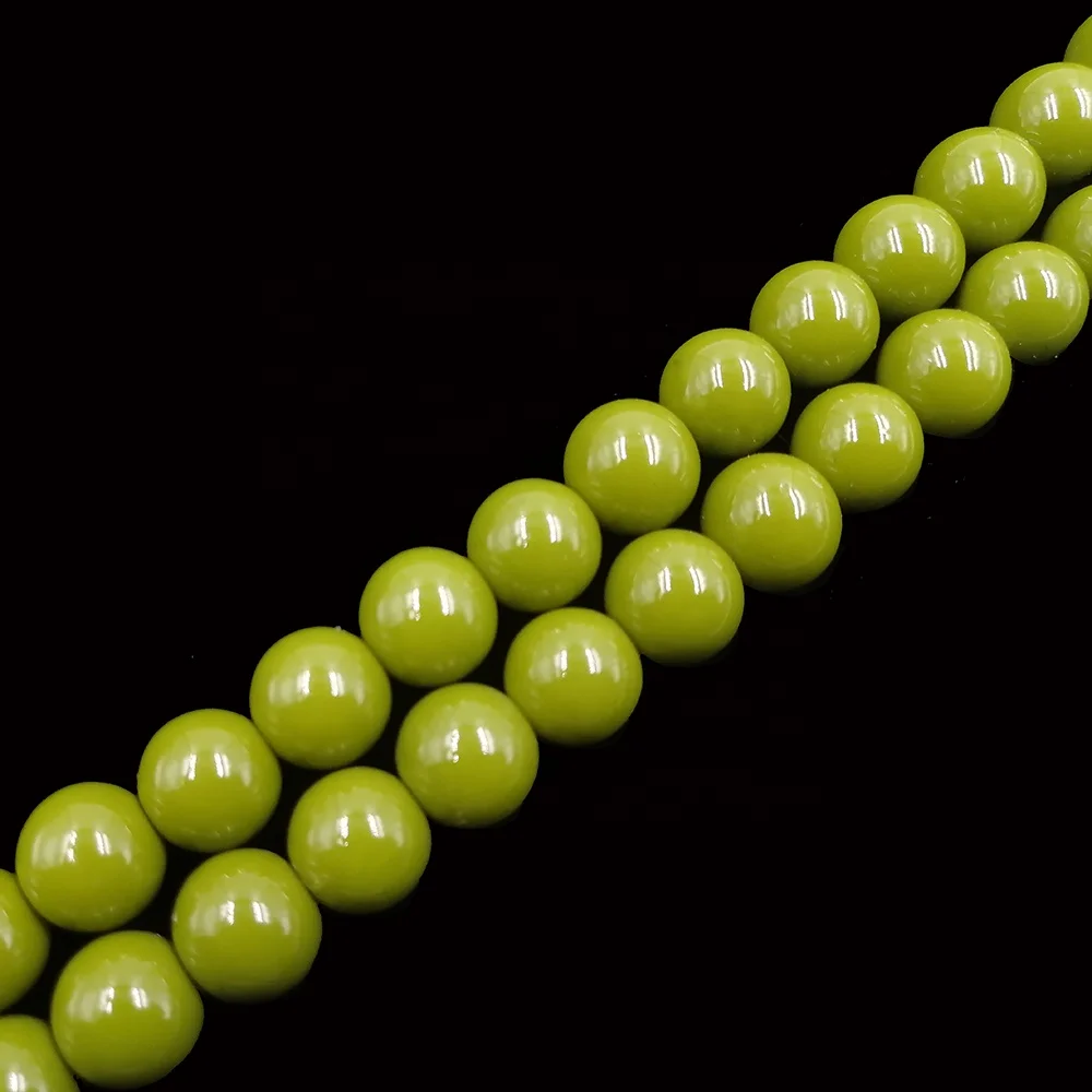  3-20mm Wholesale price glass solid colors round loose beads good hole treatment diy decoration