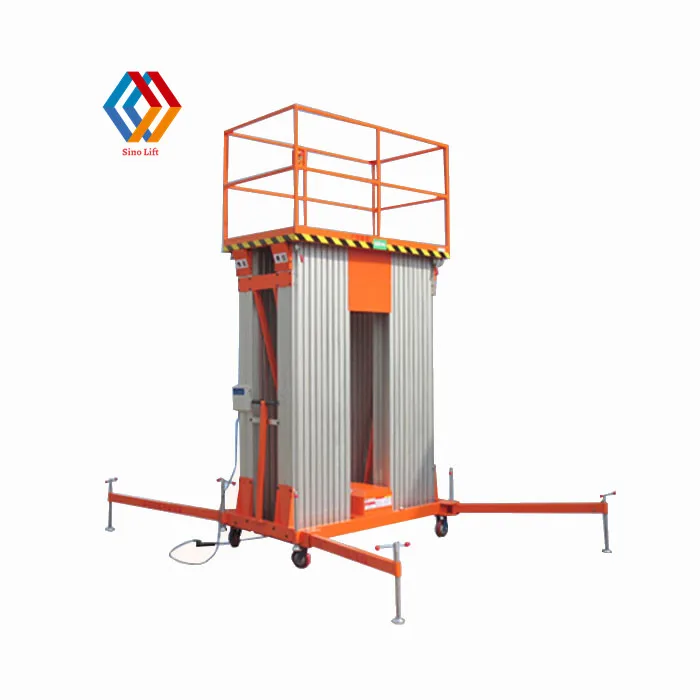 8m 9m Single Mast Lifting Platform Single Person Hydraulic Person Aluminum Alloy Work Platform Lift